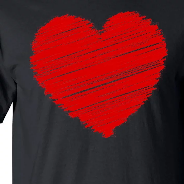 Valentines Classic Sketch Heart Tall T-Shirt