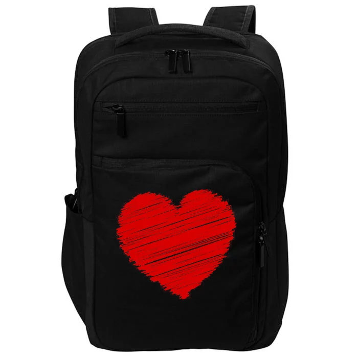 Valentines Classic Sketch Heart Impact Tech Backpack