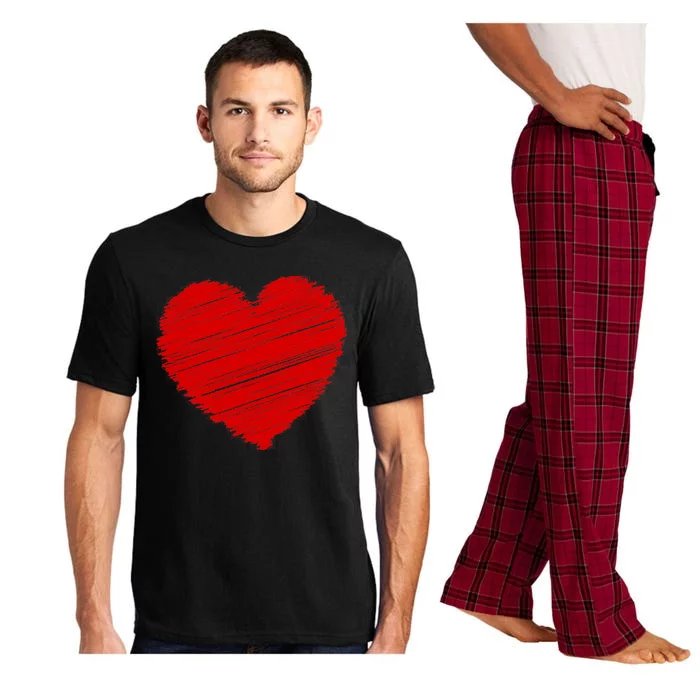 Valentines Classic Sketch Heart Pajama Set