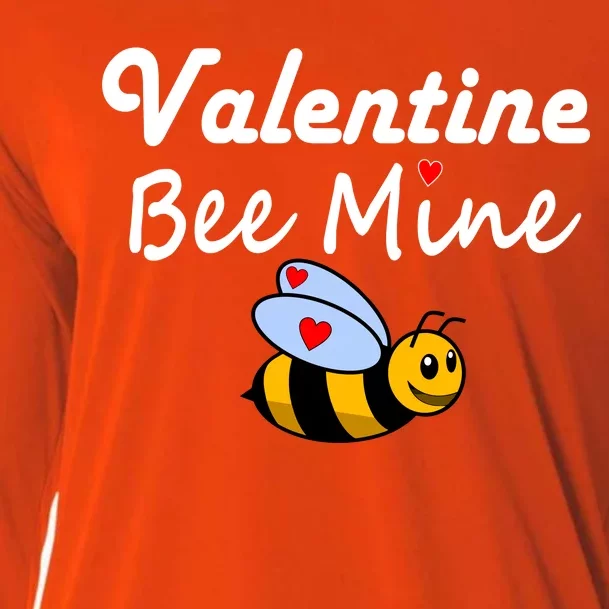 Valentine's Day Bee Mine Cooling Performance Long Sleeve Crew