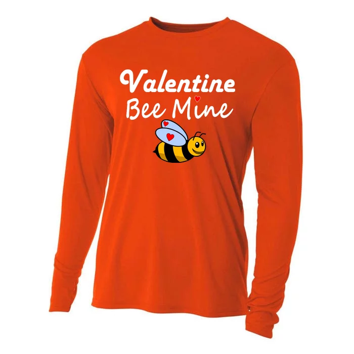 Valentine's Day Bee Mine Cooling Performance Long Sleeve Crew