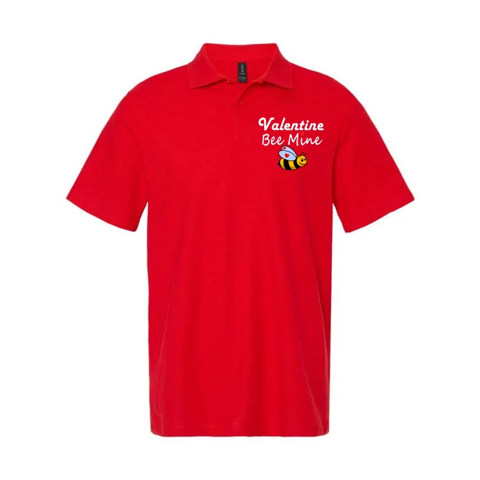 Valentine's Day Bee Mine Softstyle Adult Sport Polo