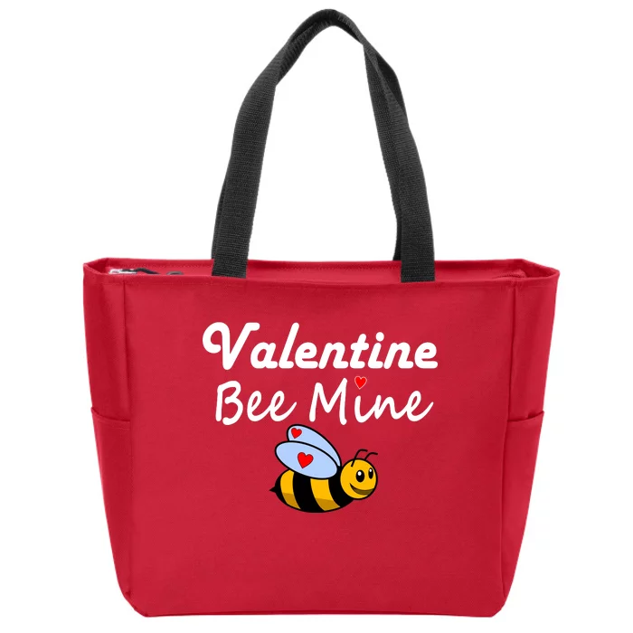 Valentine's Day Bee Mine Zip Tote Bag