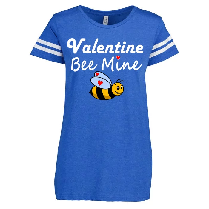 Valentine's Day Bee Mine Enza Ladies Jersey Football T-Shirt