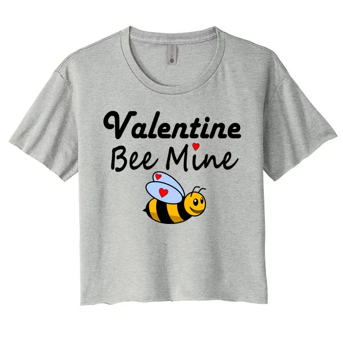 Valentine's Day Bee Mine Women's Crop Top Tee