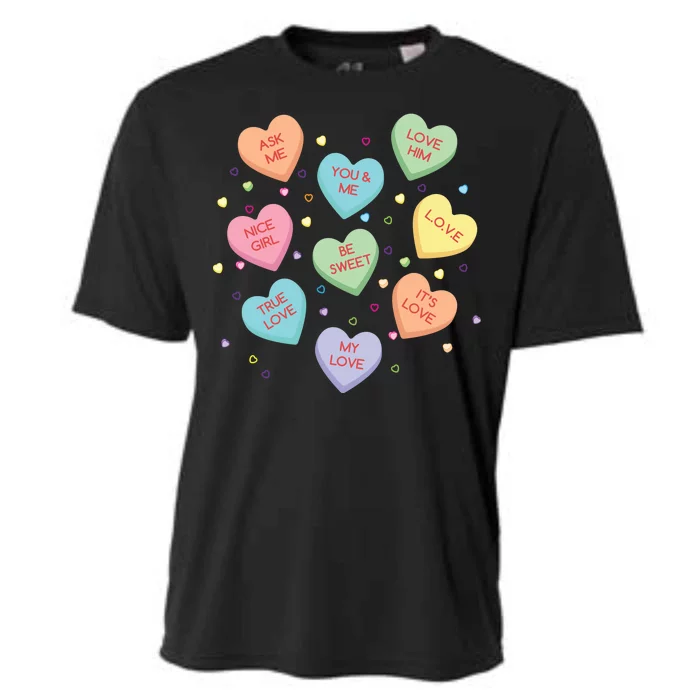 Valentine's Day Candy Hearts Cooling Performance Crew T-Shirt