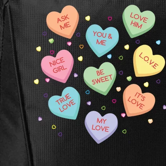 Valentine's Day Candy Hearts City Backpack