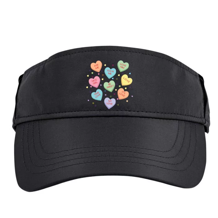 Valentine's Day Candy Hearts Adult Drive Performance Visor