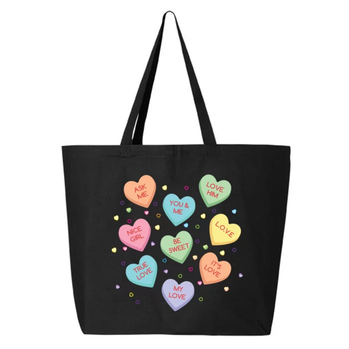 Valentine's Day Candy Hearts 25L Jumbo Tote