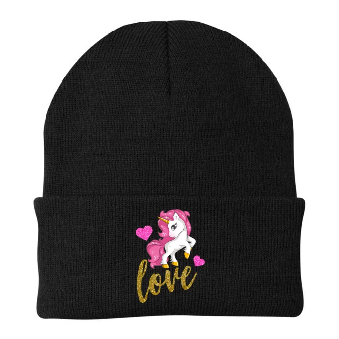 Valentines Day Cute Unicorn Love Knit Cap Winter Beanie