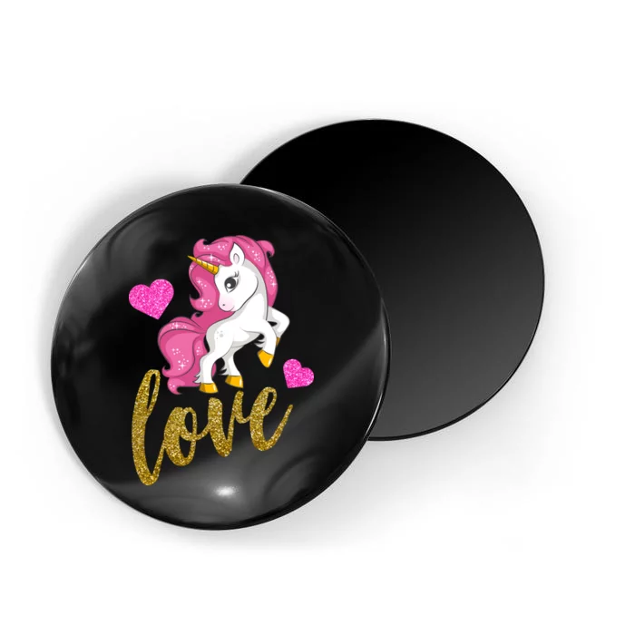 Valentines Day Cute Unicorn Love Magnet