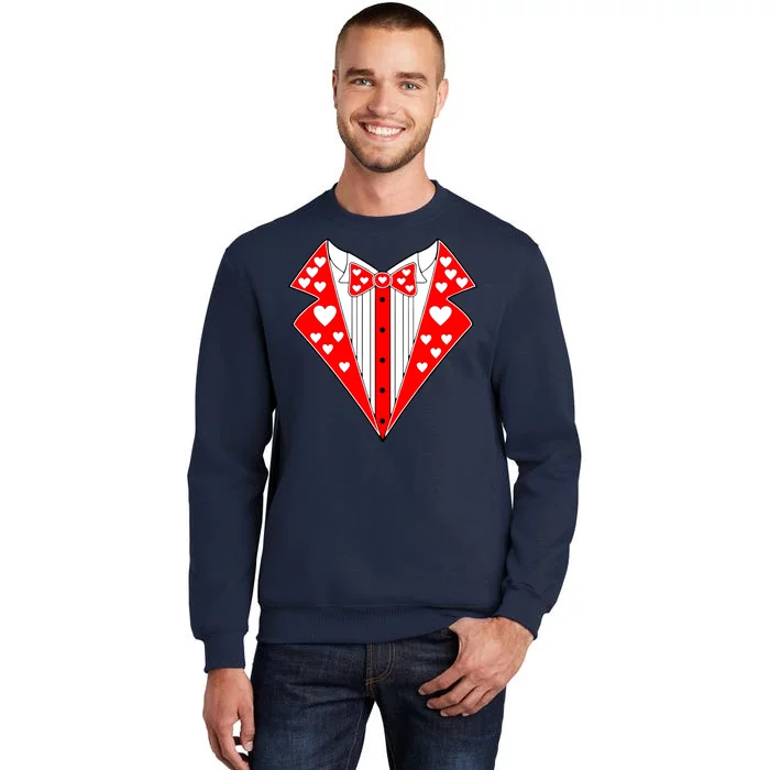 Valentine's Day Heart Tuxedo Tall Sweatshirt