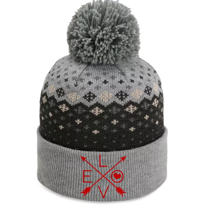 Valentines Day Love Arrows The Baniff Cuffed Pom Beanie