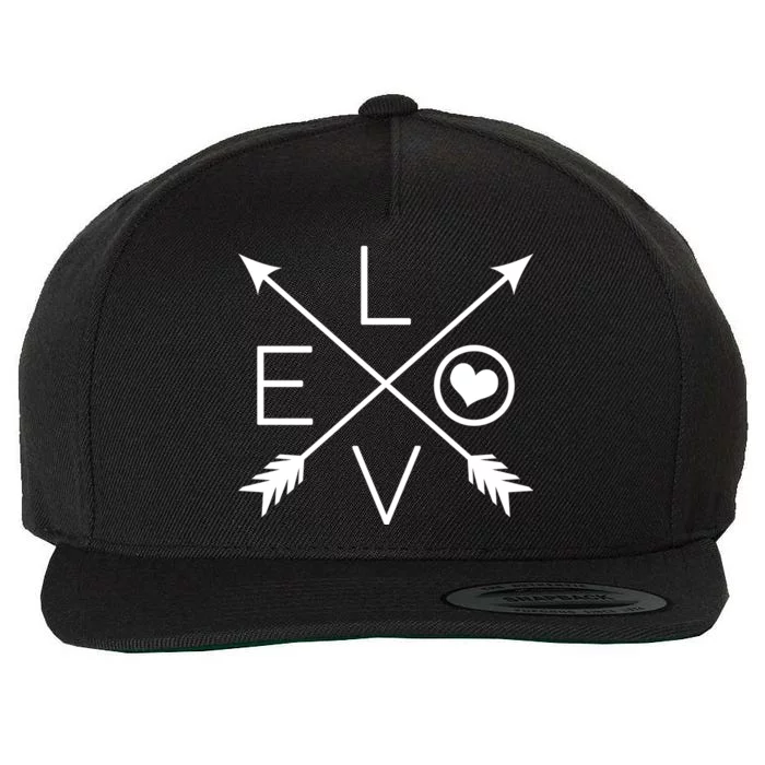 Valentines Day Love Arrows Wool Snapback Cap