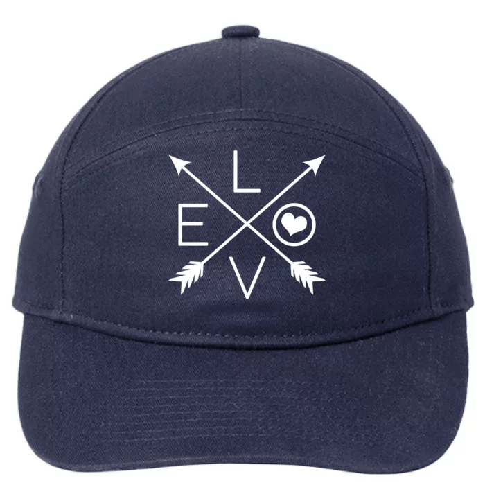 Valentines Day Love Arrows 7-Panel Snapback Hat