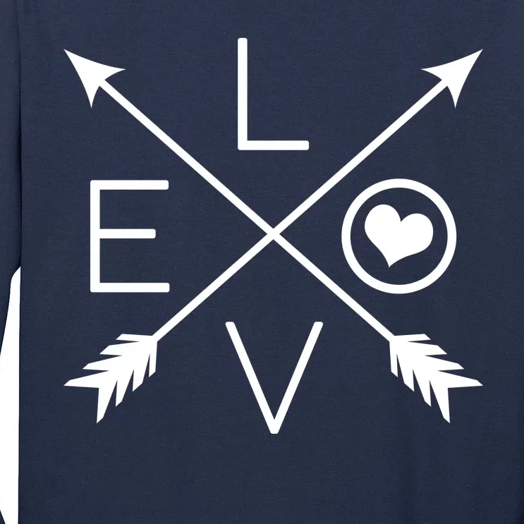 Valentines Day Love Arrows Tall Long Sleeve T-Shirt