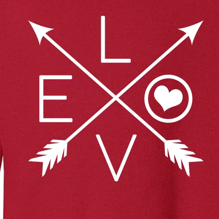 Valentines Day Love Arrows Toddler Sweatshirt