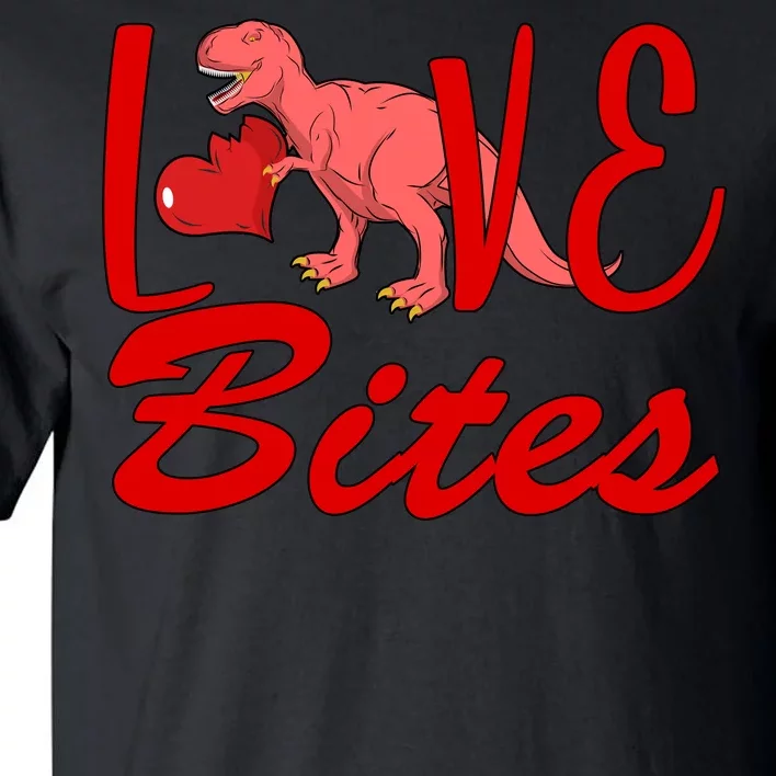 Valentines Day Love Bites Dinosaur Tall T-Shirt