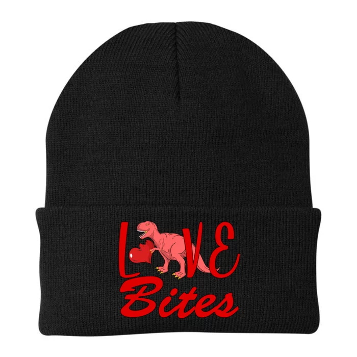 Valentines Day Love Bites Dinosaur Knit Cap Winter Beanie