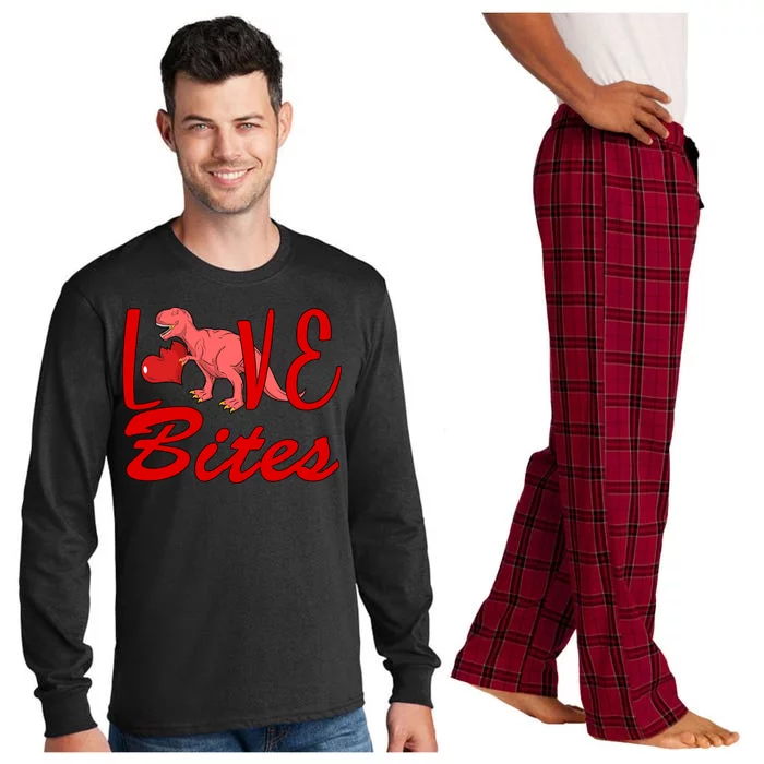 Valentines Day Love Bites Dinosaur Long Sleeve Pajama Set