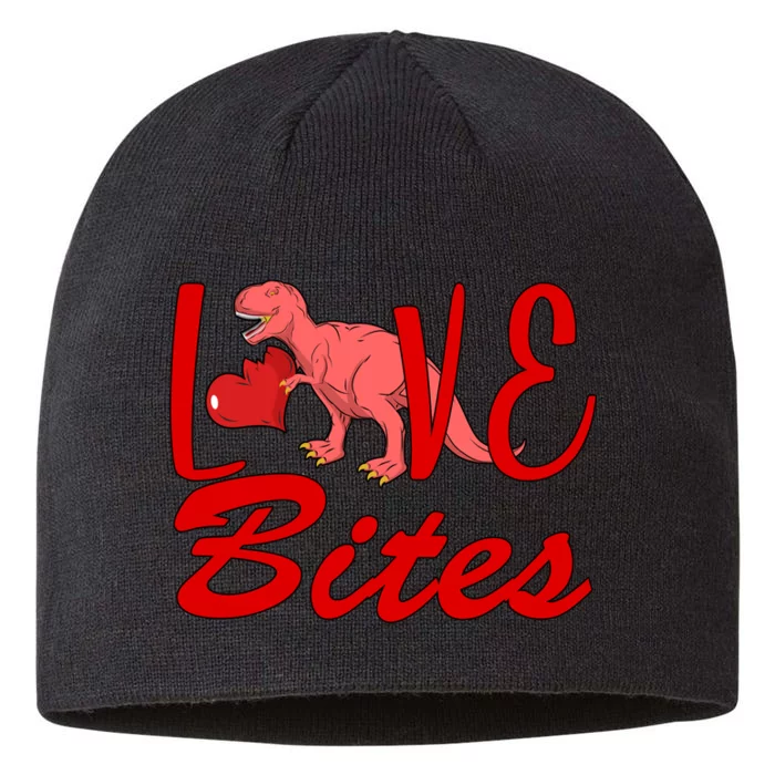 Valentines Day Love Bites Dinosaur 8 1/2in Sustainable Knit Beanie