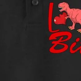 Valentines Day Love Bites Dinosaur Dry Zone Grid Performance Polo