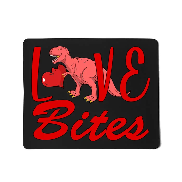 Valentines Day Love Bites Dinosaur Mousepad