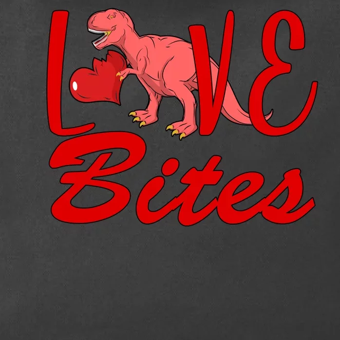 Valentines Day Love Bites Dinosaur Zip Tote Bag