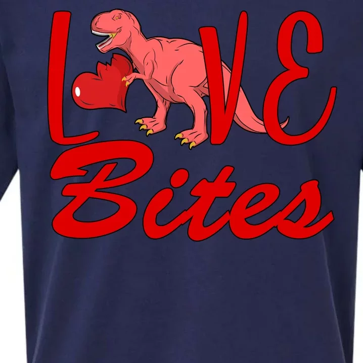 Valentines Day Love Bites Dinosaur Sueded Cloud Jersey T-Shirt