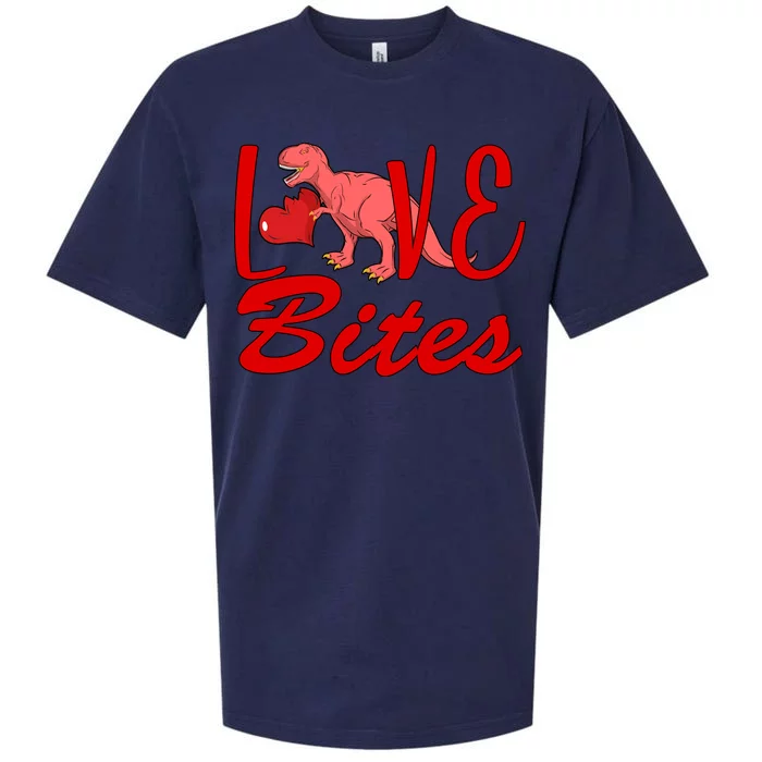 Valentines Day Love Bites Dinosaur Sueded Cloud Jersey T-Shirt