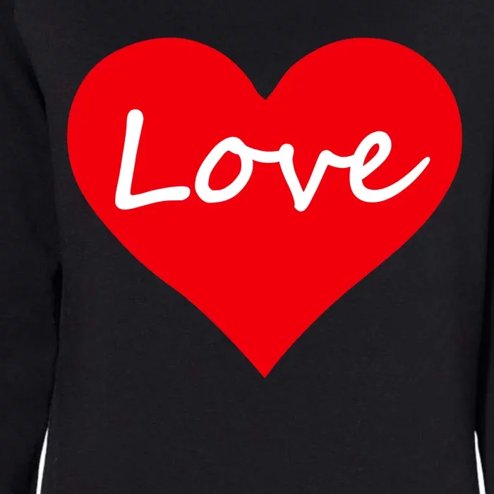 Valentine's Day Love Heart Womens California Wash Sweatshirt