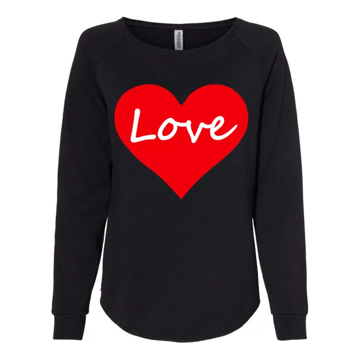 Valentine's Day Love Heart Womens California Wash Sweatshirt