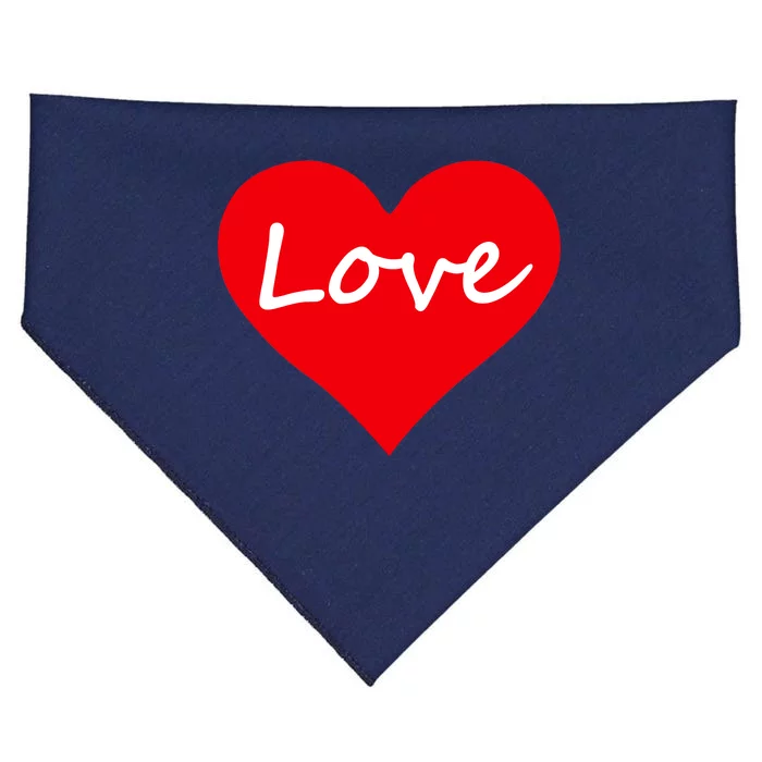 Valentine's Day Love Heart USA-Made Doggie Bandana