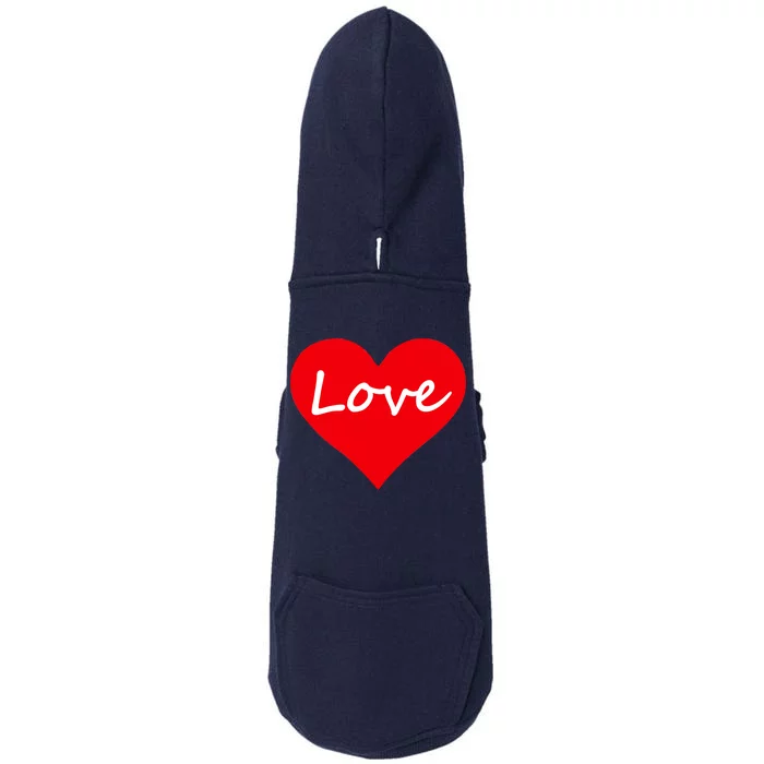 Valentine's Day Love Heart Doggie 3-End Fleece Hoodie