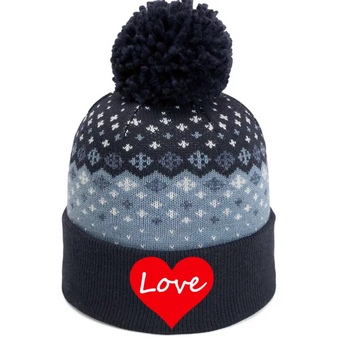 Valentine's Day Love Heart The Baniff Cuffed Pom Beanie