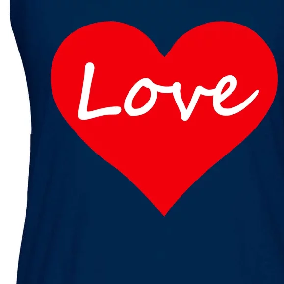 Valentine's Day Love Heart Ladies Essential Flowy Tank