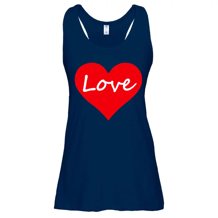 Valentine's Day Love Heart Ladies Essential Flowy Tank