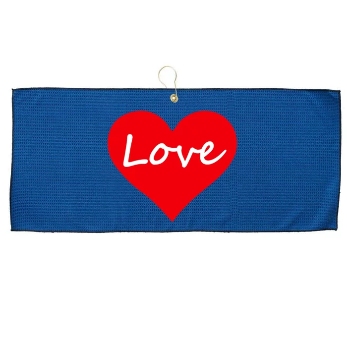 Valentine's Day Love Heart Large Microfiber Waffle Golf Towel