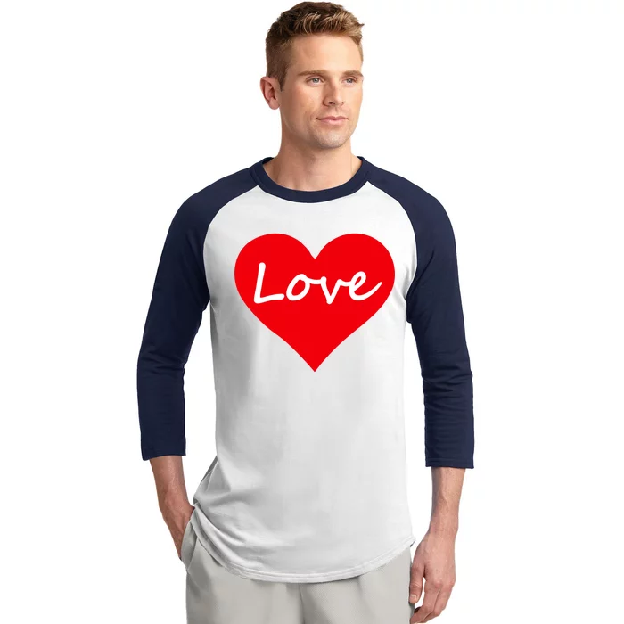 Valentine's Day Love Heart Baseball Sleeve Shirt