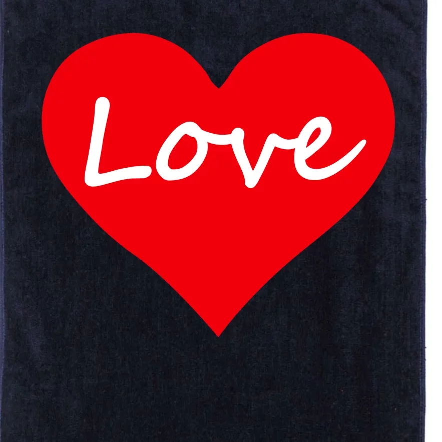 Valentine's Day Love Heart Platinum Collection Golf Towel