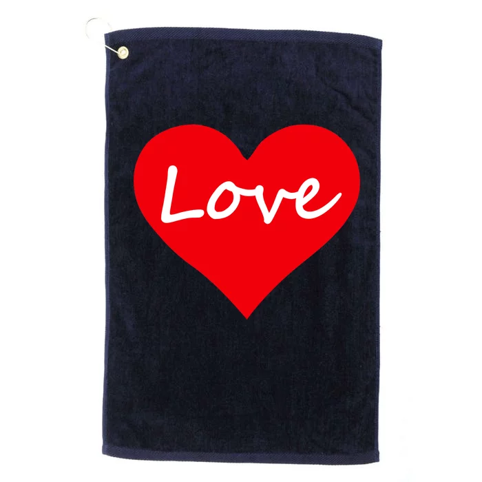 Valentine's Day Love Heart Platinum Collection Golf Towel