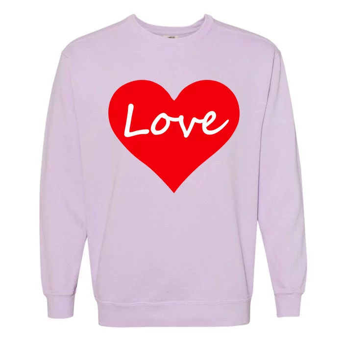 Valentine's Day Love Heart Garment-Dyed Sweatshirt