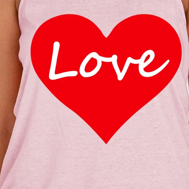 Valentine's Day Love Heart Women's Knotted Racerback Tank