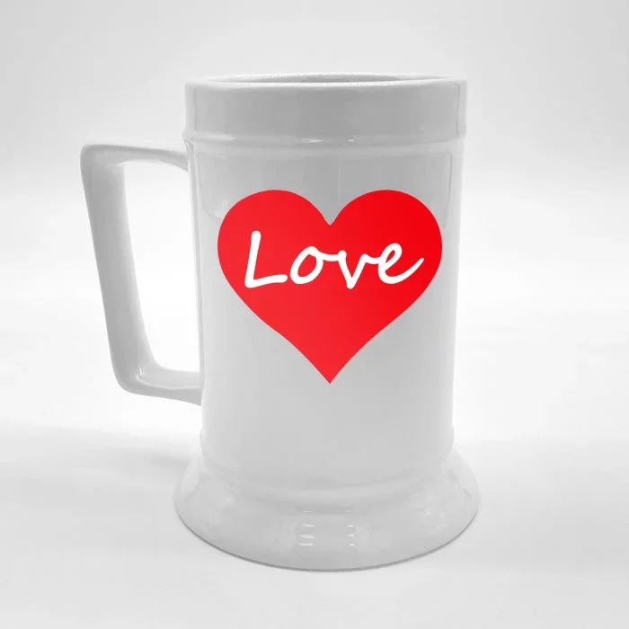 Valentine's Day Love Heart Front & Back Beer Stein