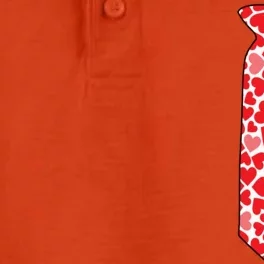 Valentine's Day Love Hearts Tie Dry Zone Grid Performance Polo