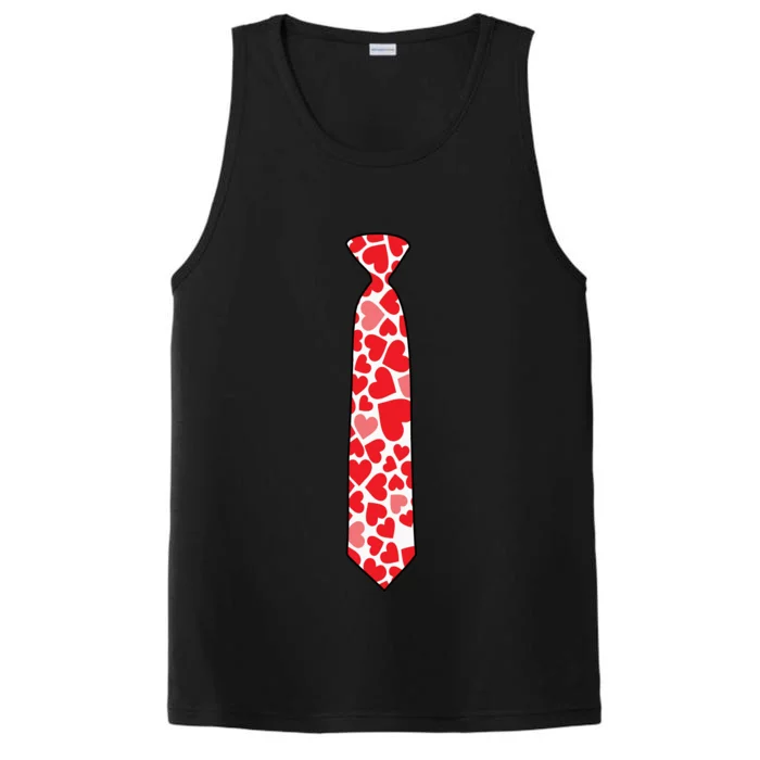 Valentine's Day Love Hearts Tie Performance Tank