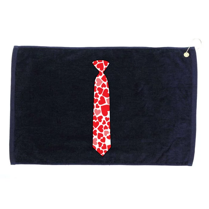 Valentine's Day Love Hearts Tie Grommeted Golf Towel