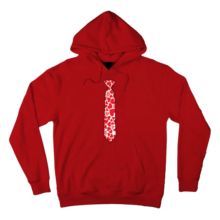 Valentine's Day Love Hearts Tie Hoodie