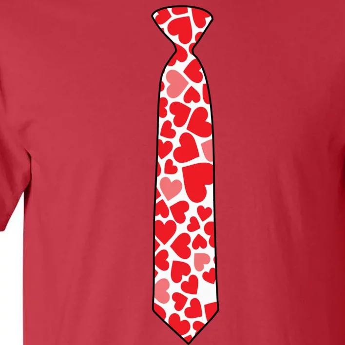 Valentine's Day Love Hearts Tie Tall T-Shirt