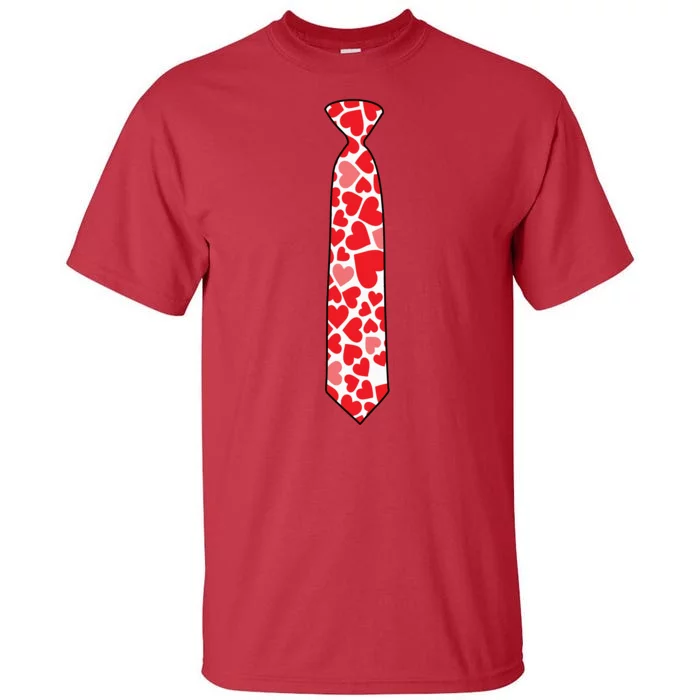 Valentine's Day Love Hearts Tie Tall T-Shirt